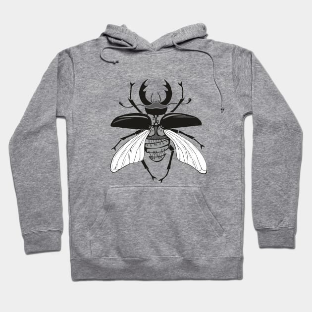 Stag beetle stitched Hoodie by DappyStitch